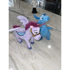 Disney Doc McStuffins Stuffy Blue Dragon 8" & Sofia the 1st minimus flying horse